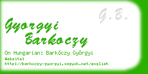gyorgyi barkoczy business card