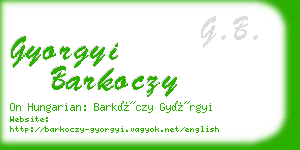 gyorgyi barkoczy business card